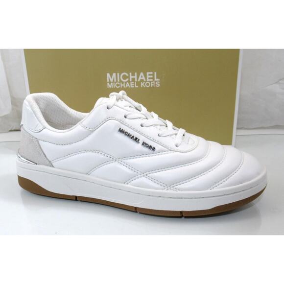 Michael kors Pia Lace Up Sneakers Mk Logo Optic White - Picture 1 of 7